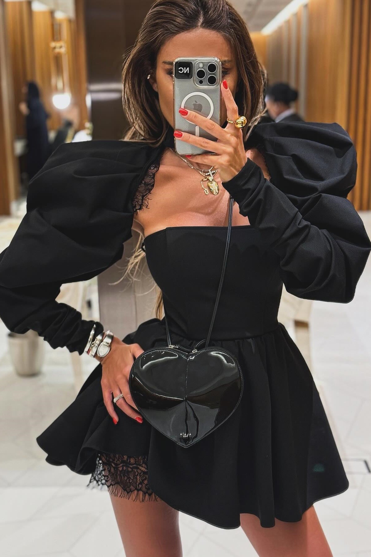 Bertha Puff Sleeve Mini Dress Set