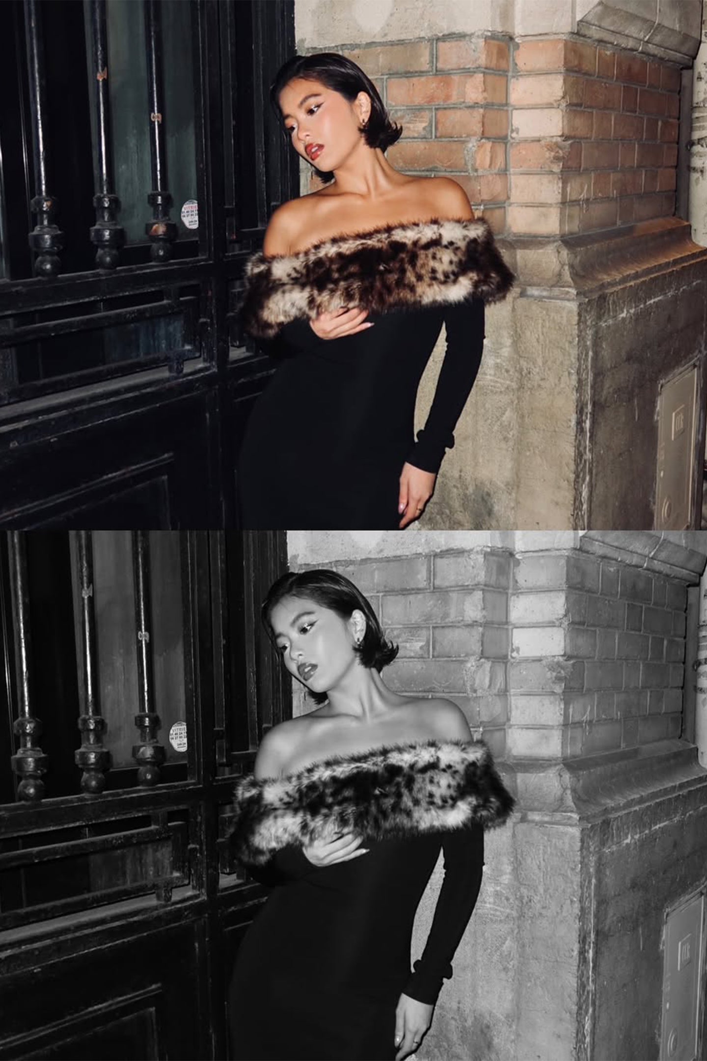 Hulda Leopard Print Off Shoulder Maxi Dress