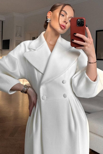 Renata Double-breasted Lantern Sleeve Coat