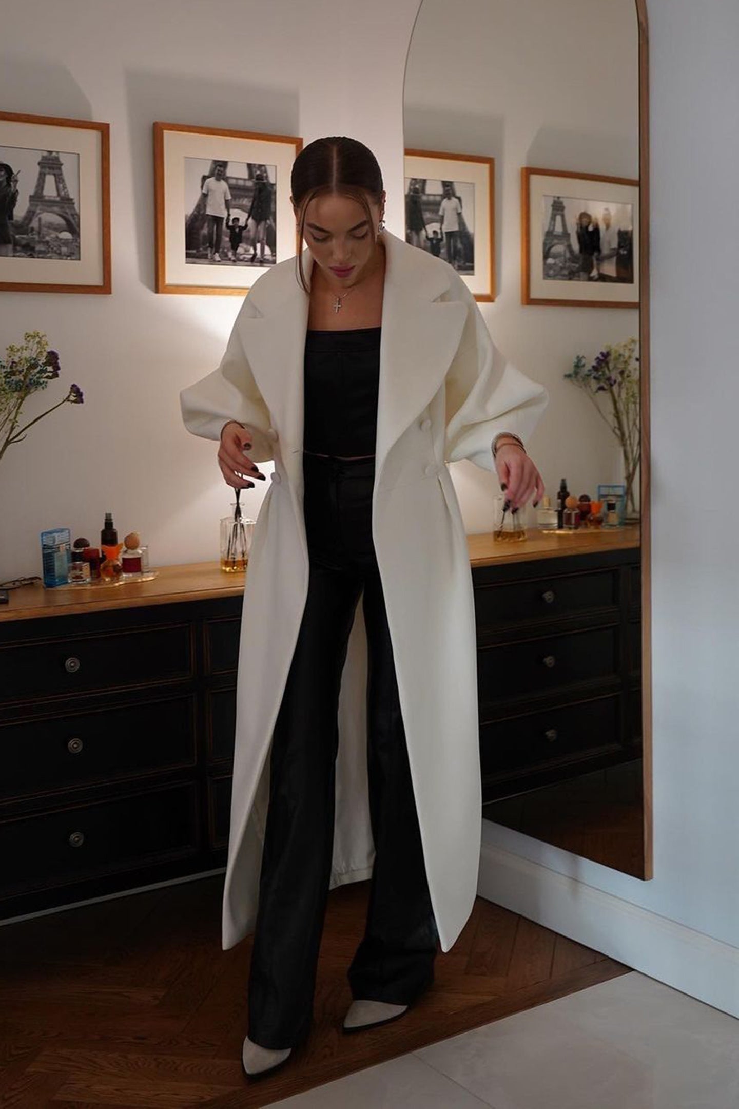 Renata Double-breasted Lantern Sleeve Coat