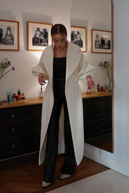 Renata Double-breasted Lantern Sleeve Coat