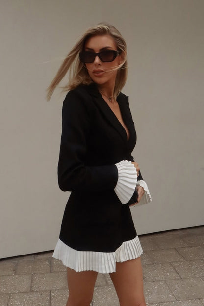 Renee Pleated Blazer Mini Dress