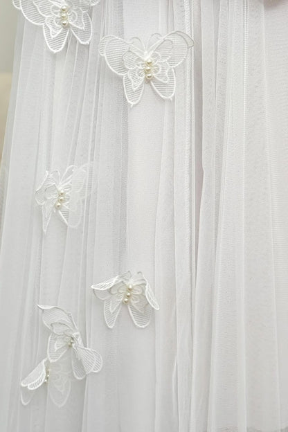 Elizabeth Butterfly Embroidered Lace Maxi Dress