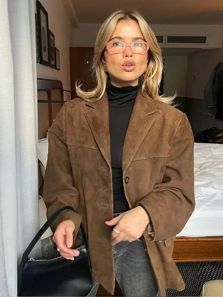 Tava-Brown Jacket Coat