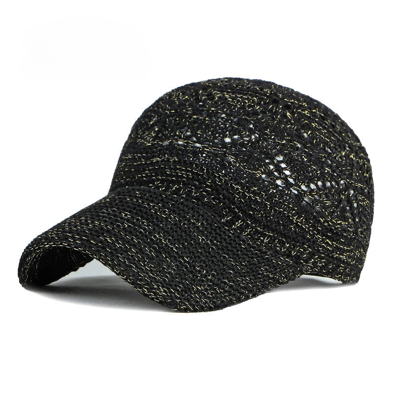 Mesh Woman Baseball Cap Knitted Summer Breathable Sun Protection Caps