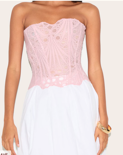Maci | Lace Tie Corset Top