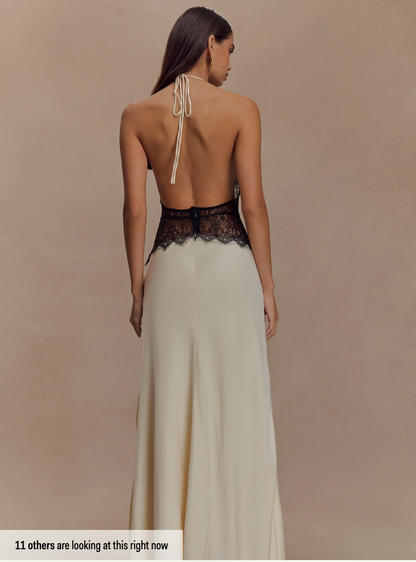 Noiréa Lace and Satin Dress