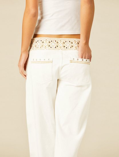 Nicola | Embroided Jeans