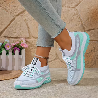 Women's Lightweight Lace-Up Non-Slip Sneakers – Breathable Casual Walking Shoes