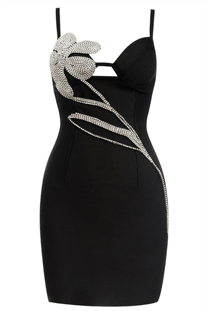 Belinda Crystal Embellished Floral Mini Dress