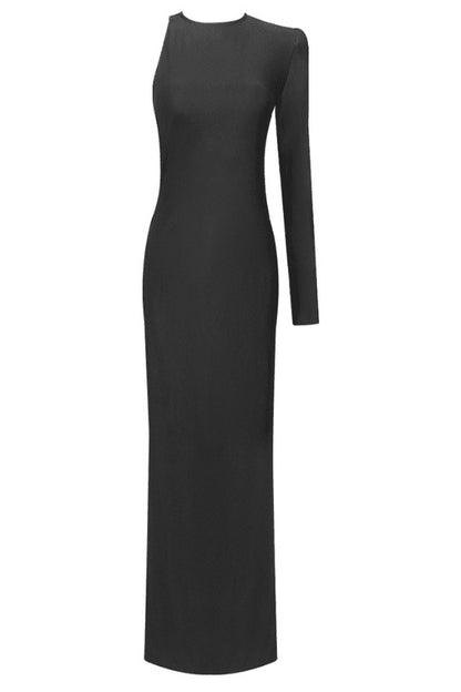 Maria One Shoulder Snake Chain Maxi Dress