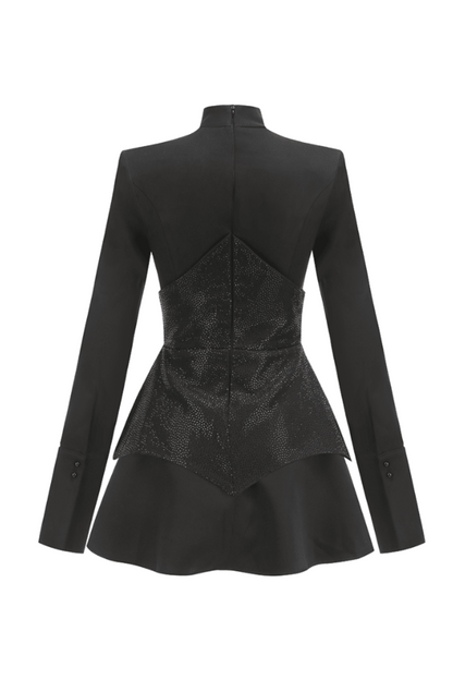 Stella Embellished Long Sleeve Mini Dress