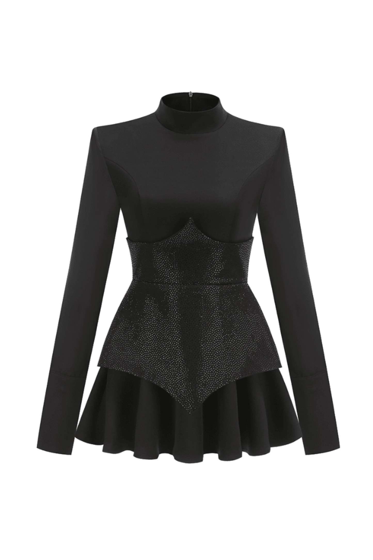 Stella Embellished Long Sleeve Mini Dress