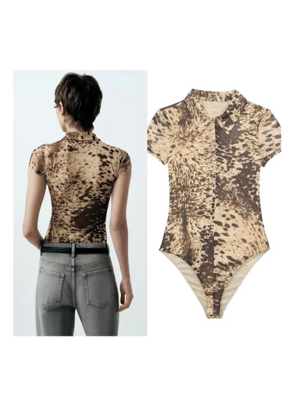 Animal Print Bodysuit