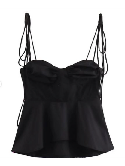 Alicia Tied Spaghetti Strap Corset Top