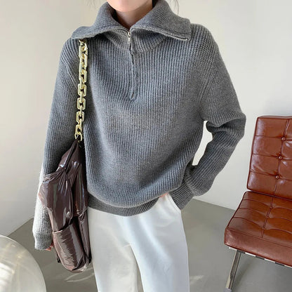 Zip up Comfy Sweater Ladies