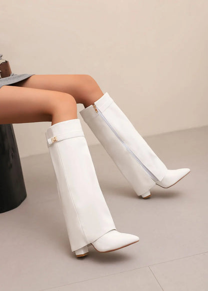 The Maya — Thigh-High Boots with Gold Buckle
