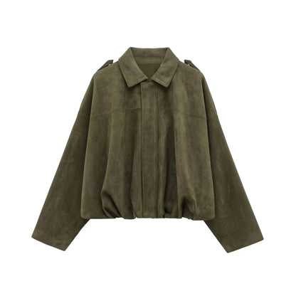 Mara Elegant Suede Loose Jacket