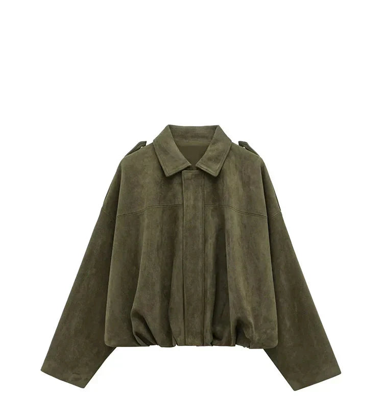 Mara Elegant Suede Loose Jacket