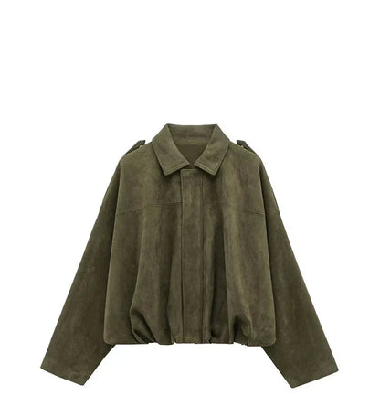 Mara Elegant Suede Loose Jacket
