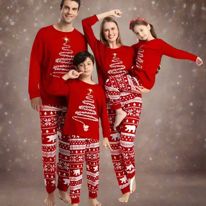 Christmas Family Matching Pajamas Set Red