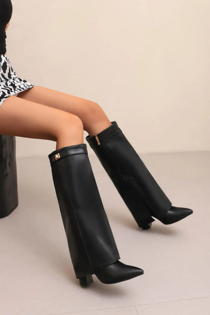 The Maya — Thigh-High Boots with Gold Buckle