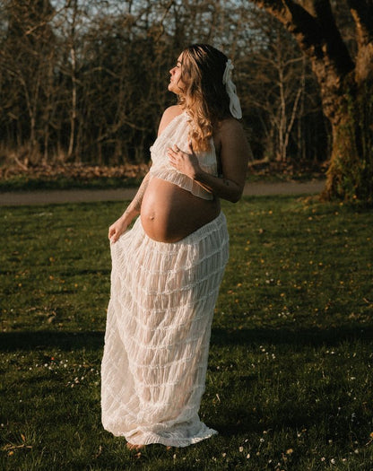 Beatrice | Maternity Bohemian Ruffle Set