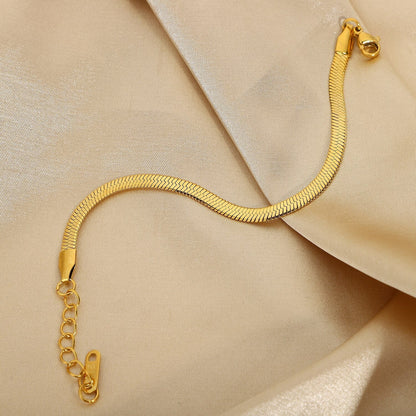 Seraphina Herringbone Gold Bracelet