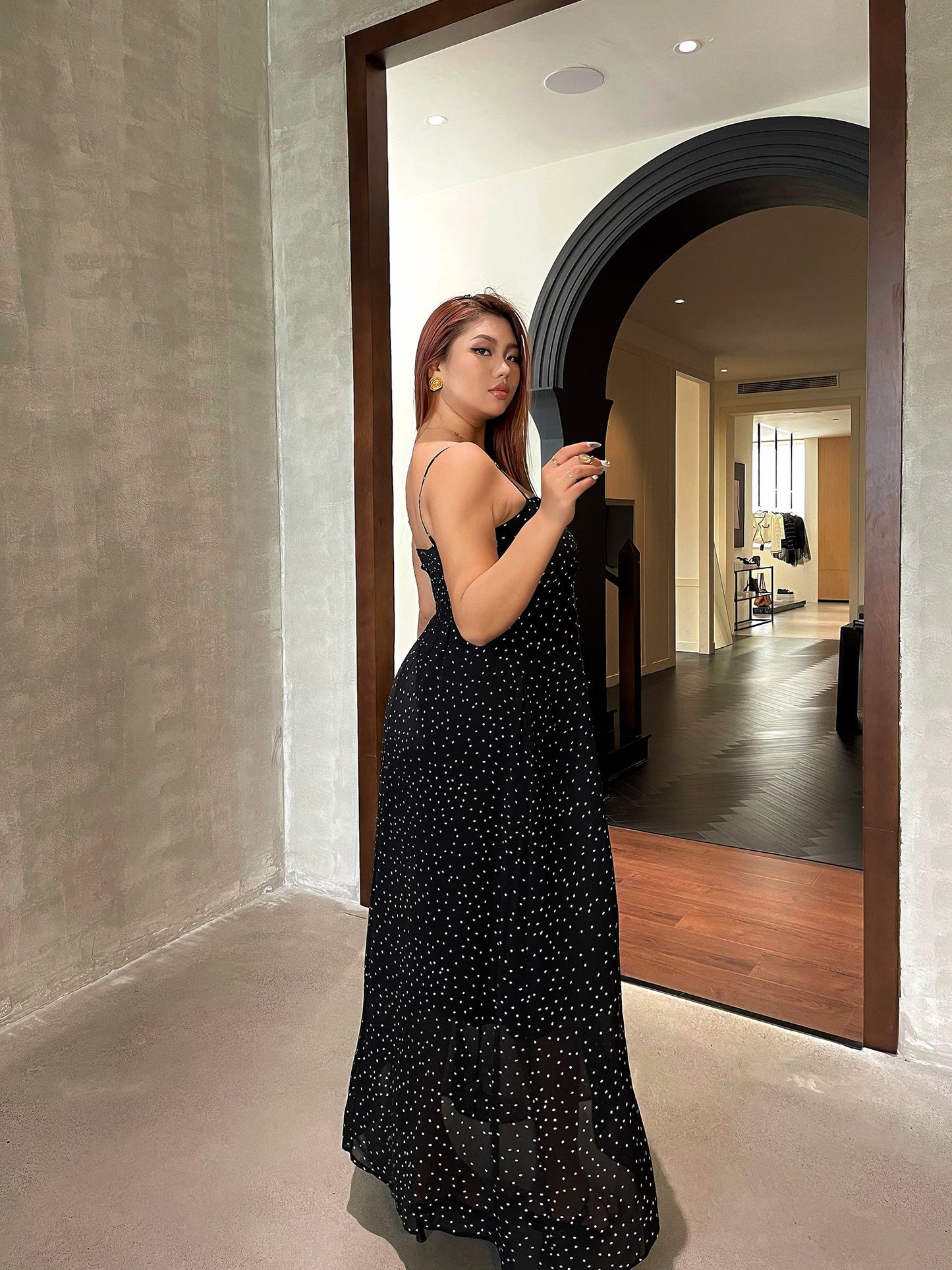 Starry Night Sexy Chic Dress Elegant Black