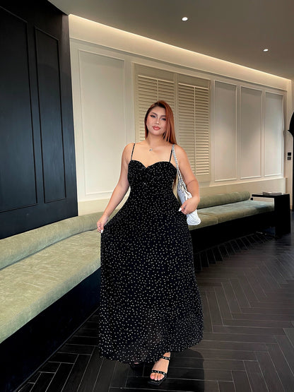 Starry Night Sexy Chic Dress Elegant Black