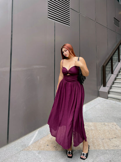 Sexy Chic Plus Size Cami Dress Purple Black