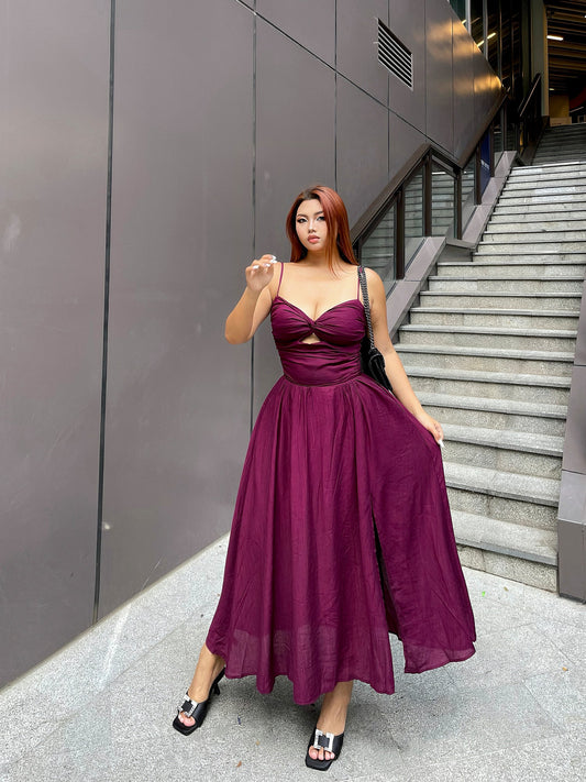 Sexy Chic Plus Size Cami Dress Purple Black