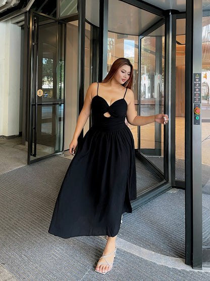 Sexy Chic Plus Size Cami Dress Purple Black