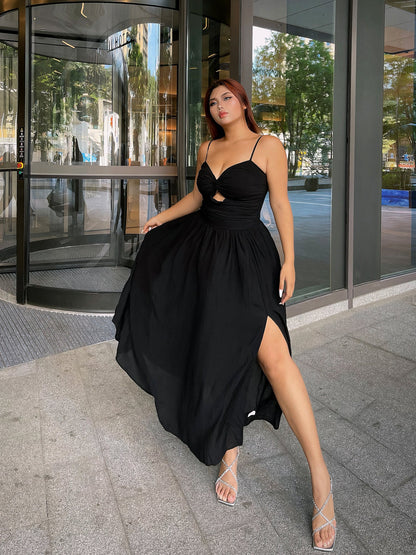 Sexy Chic Plus Size Cami Dress Purple Black