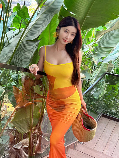 Sexy Mermaid Bodycon Maxi Dress Beach Vacation Photography Fit