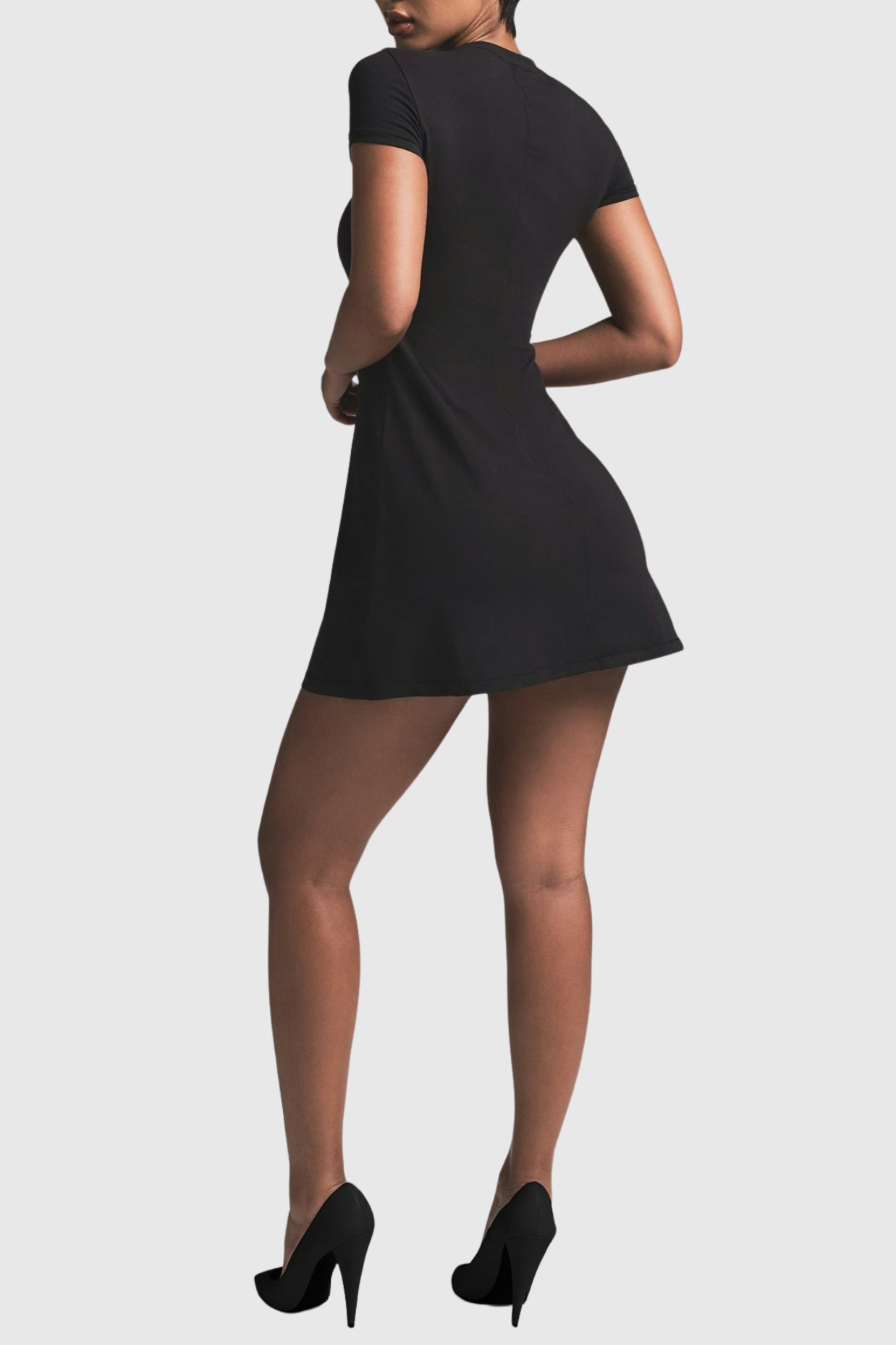Shalita Heart Mini Dress - Black