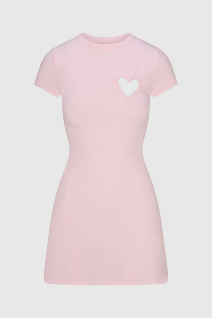 Shalita Heart Mini Dress - Pink