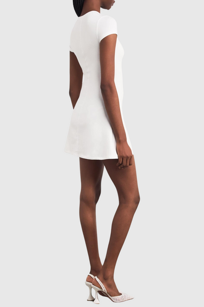 Shalita Heart Mini Dress - White