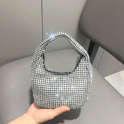 Shiny Crystal Rhinestone Handmade Evening Clutch Purse