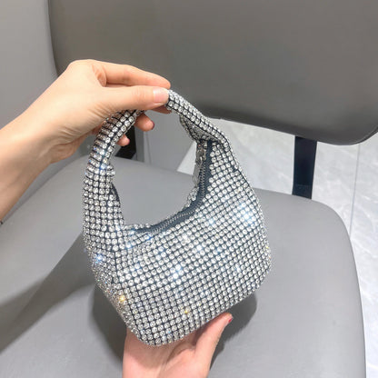 Shiny Crystal Rhinestone Handmade Evening Clutch Purse