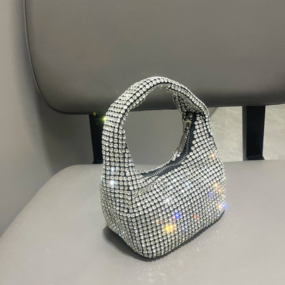 Shiny Crystal Rhinestone Handmade Evening Clutch Purse