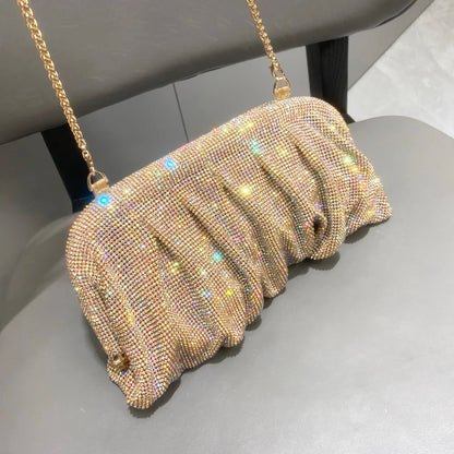 Shiny Rhinestones Handmade Evening Wristlet
