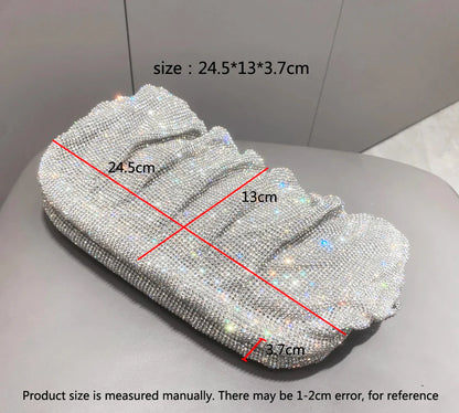 Shiny Rhinestones Handmade Evening Wristlet