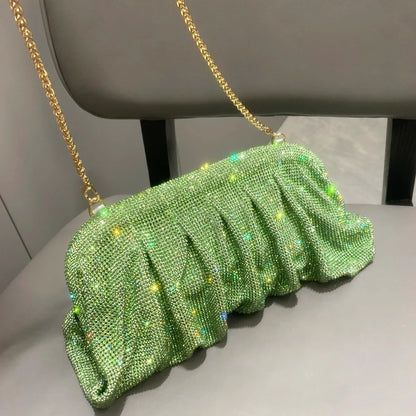 Shiny Rhinestones Handmade Evening Wristlet