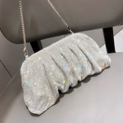 Shiny Rhinestones Handmade Evening Wristlet