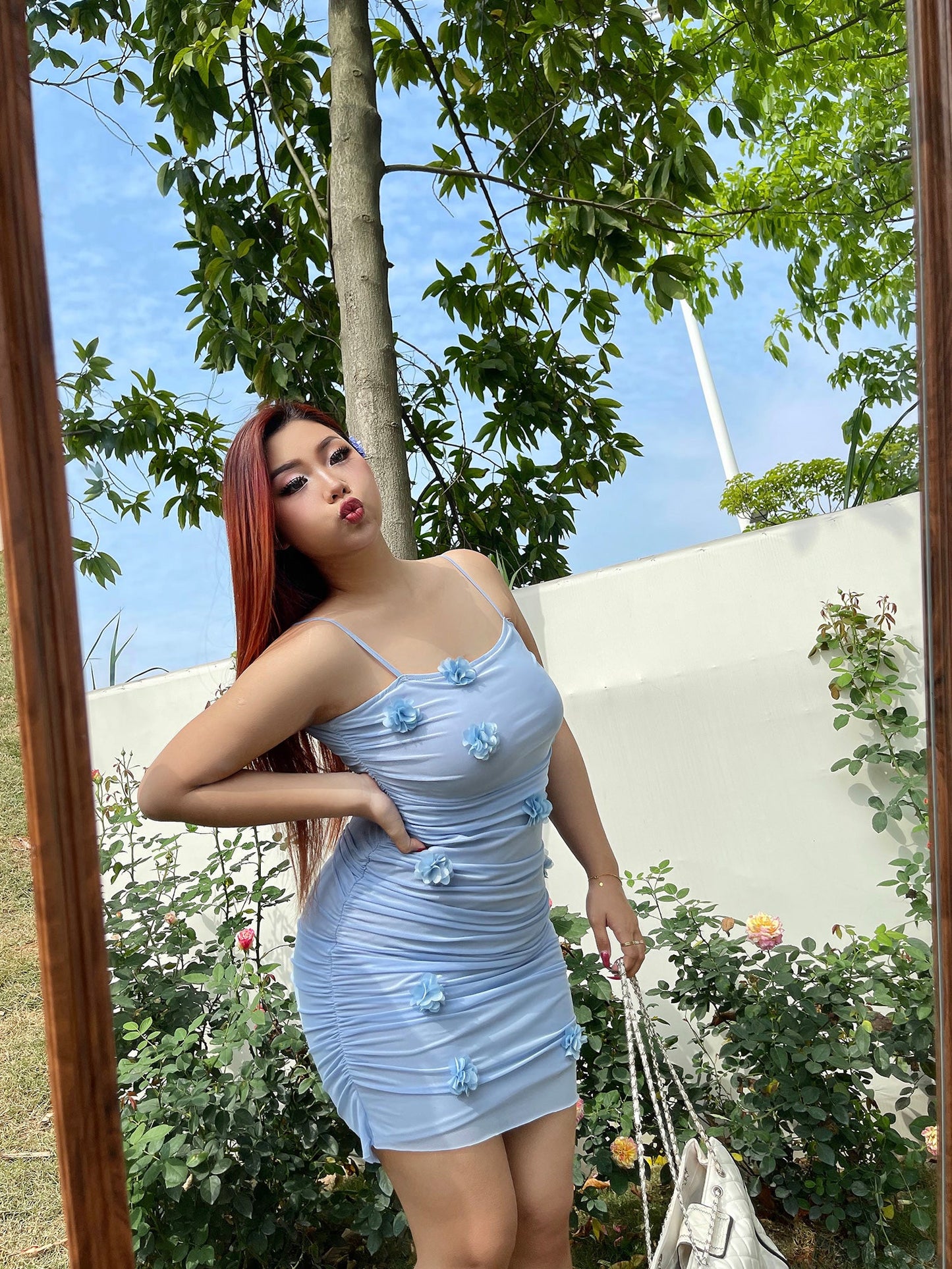 Flower Stretch Bodycon Resort Cami Dress