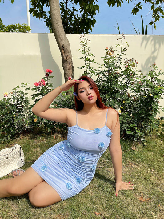 Flower Stretch Bodycon Resort Cami Dress