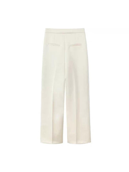 Short Puff Blazer & Wide Leg Pants Coord Set