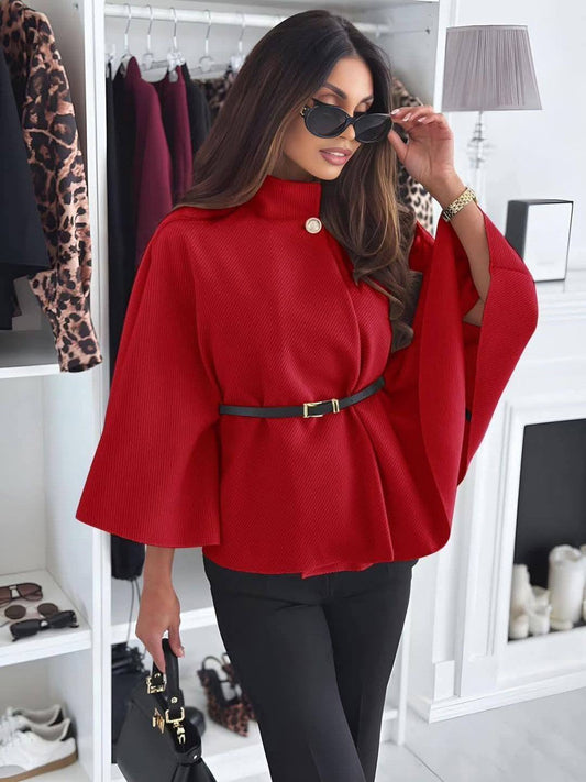 Woolen Cape With Belt