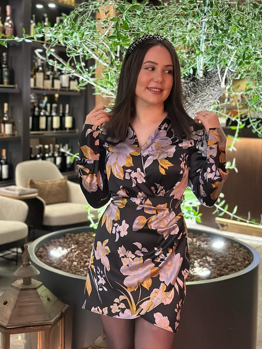 Floral Print A Line Dress